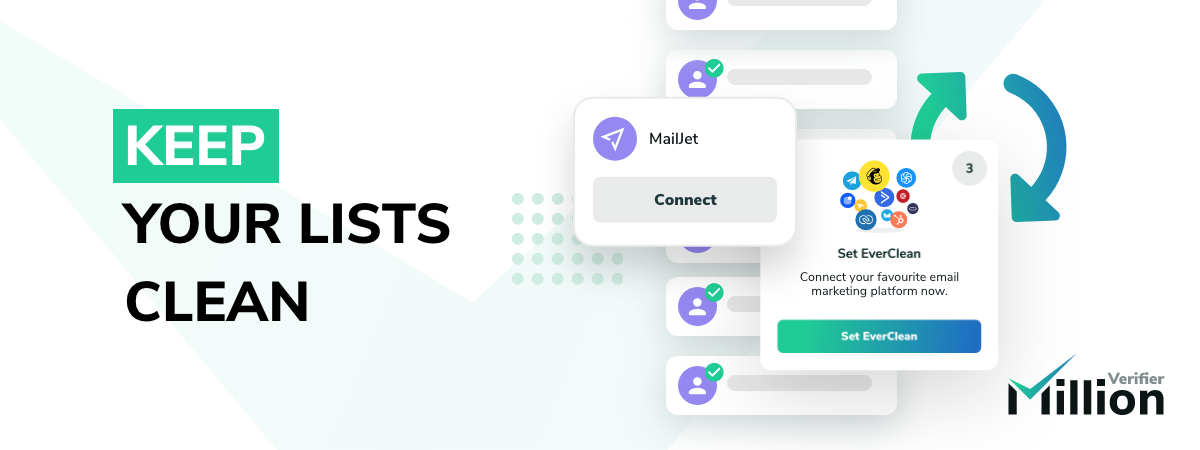 Keep your Mailjet lists clean with MillionVerifier EverClean