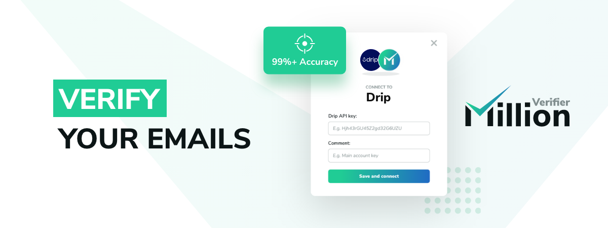 Verify your Drip emails with MillionVerifier