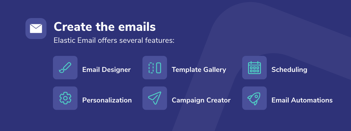 Elastic Email create emails