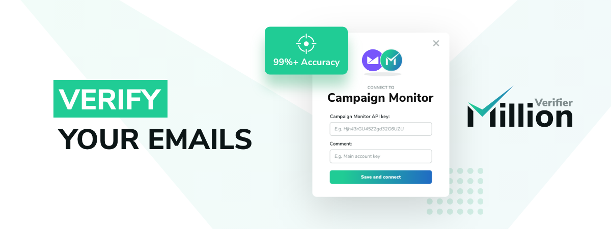 Verify your Campaign Monitor emails with MillionVerifier