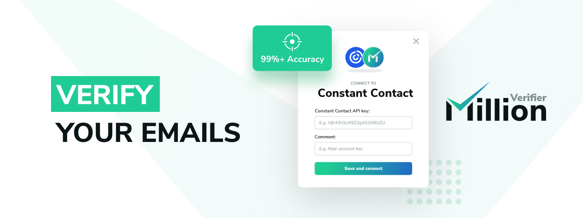 Verify your Constant Contact emails with MillionVerifier