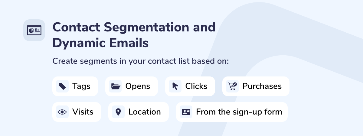 AWeber contact segmentation and dynamic emails