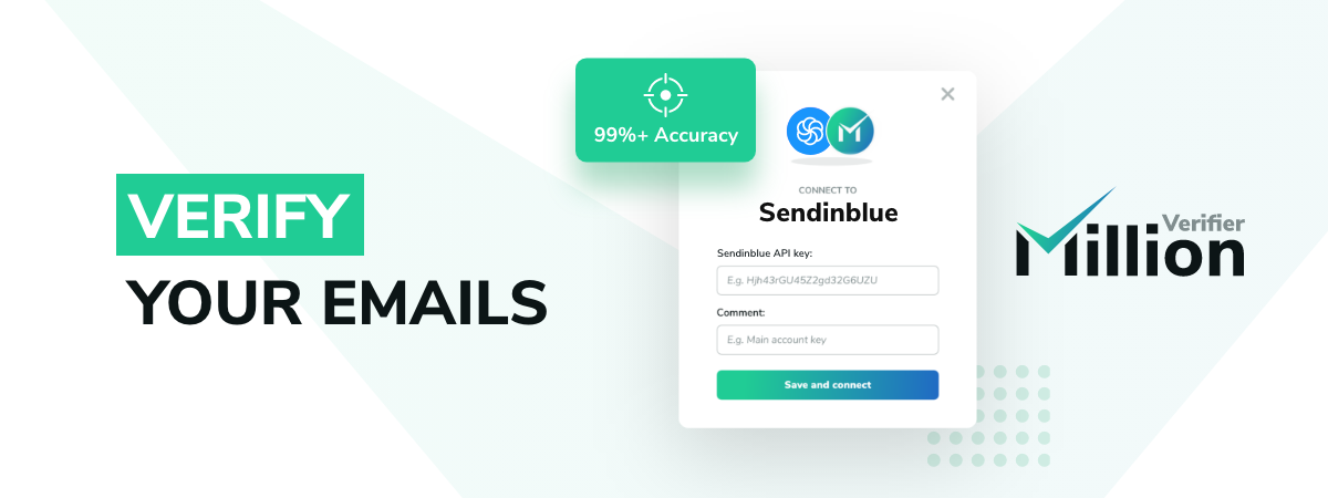 Verify your Sendinblue emails with MillionVerifier