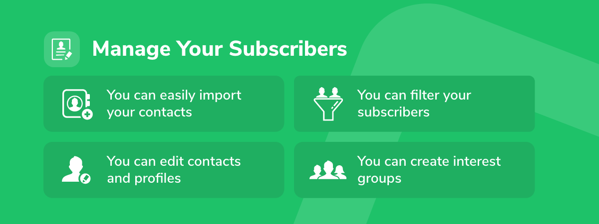 MailerLite manage your subscibers